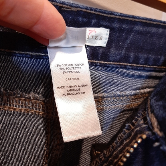 CLEO Petites Straight Leg Jeans Dark Wash Denim Classic 5-Pocket 4P - Picture 9 of 11